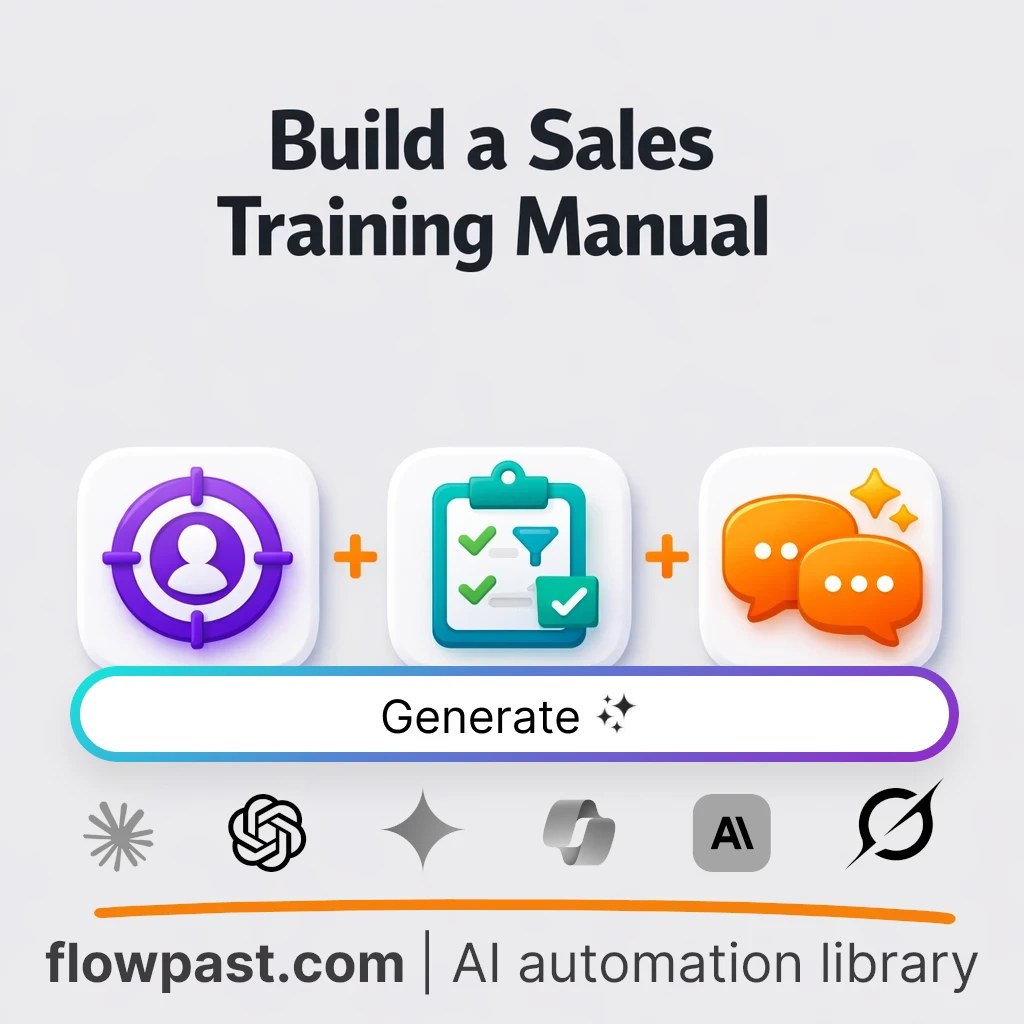 Build a Sales Training Manual with this AI Prompt - AI prompt template