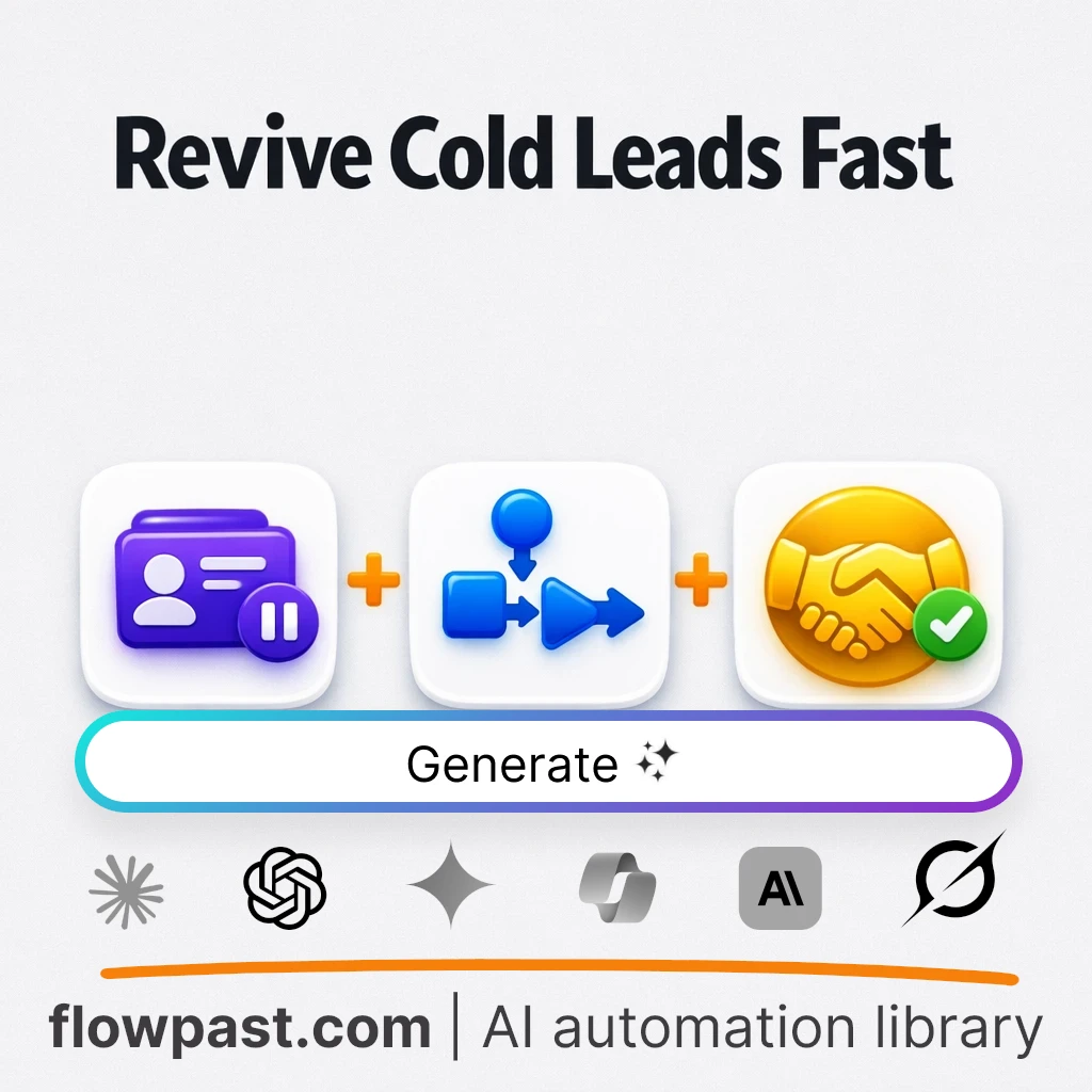 Revive Cold Leads Playbook AI Prompt - AI prompt template
