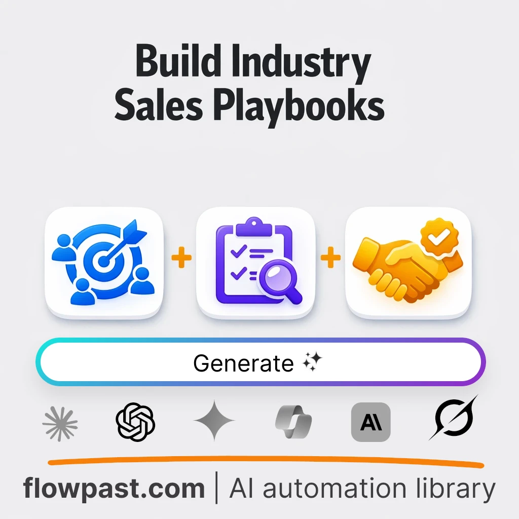Build an Industry Sales Playbook Table with this AI Prompt - AI prompt template