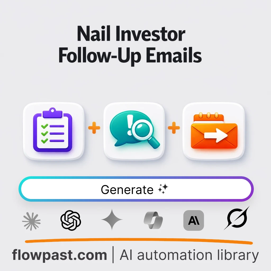 Write a Post-Meeting Investor Follow-Up Email AI Prompt - AI prompt template