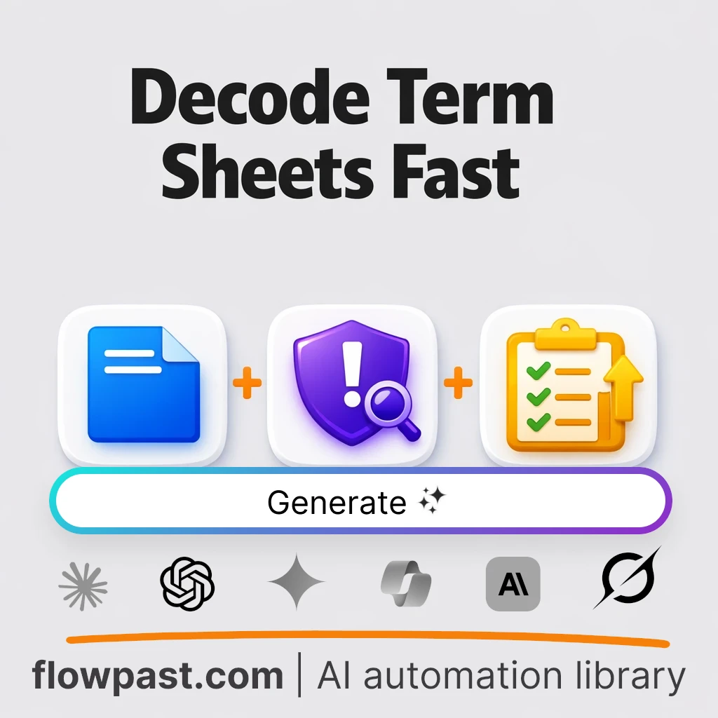 Term Sheet Plain-English Breakdown AI Prompt - AI prompt template