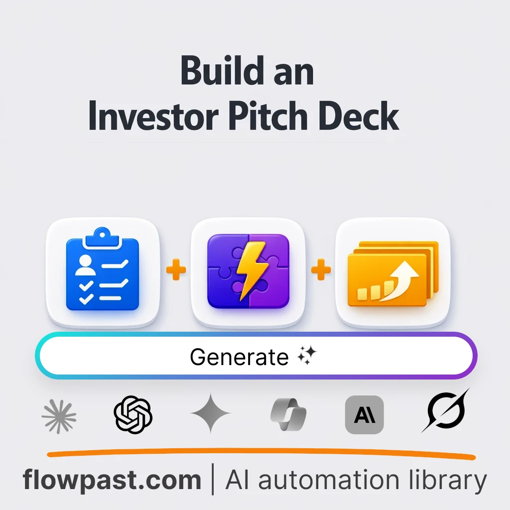 Create an Investor Pitch Deck Outline with this AI Prompt - AI prompt template