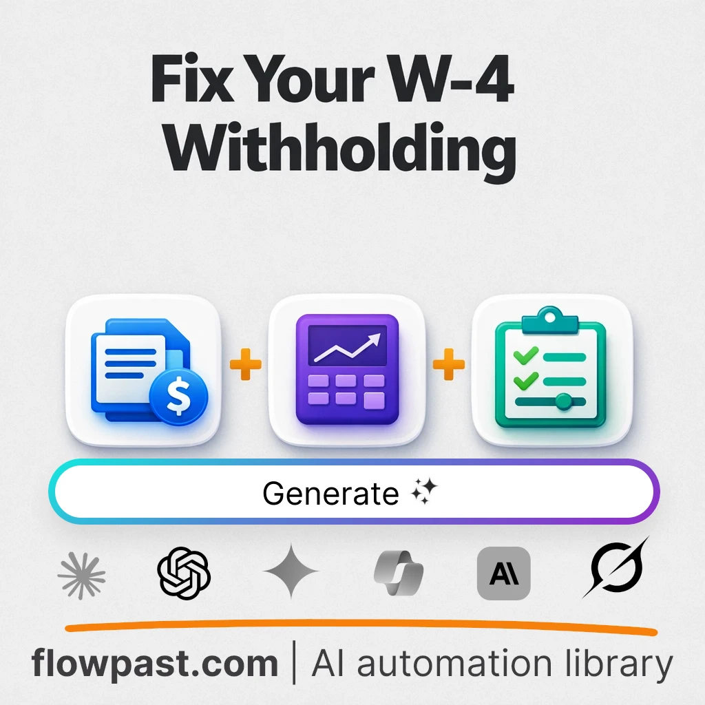 Fine-Tune W-4 Withholding with this AI Prompt - AI prompt template
