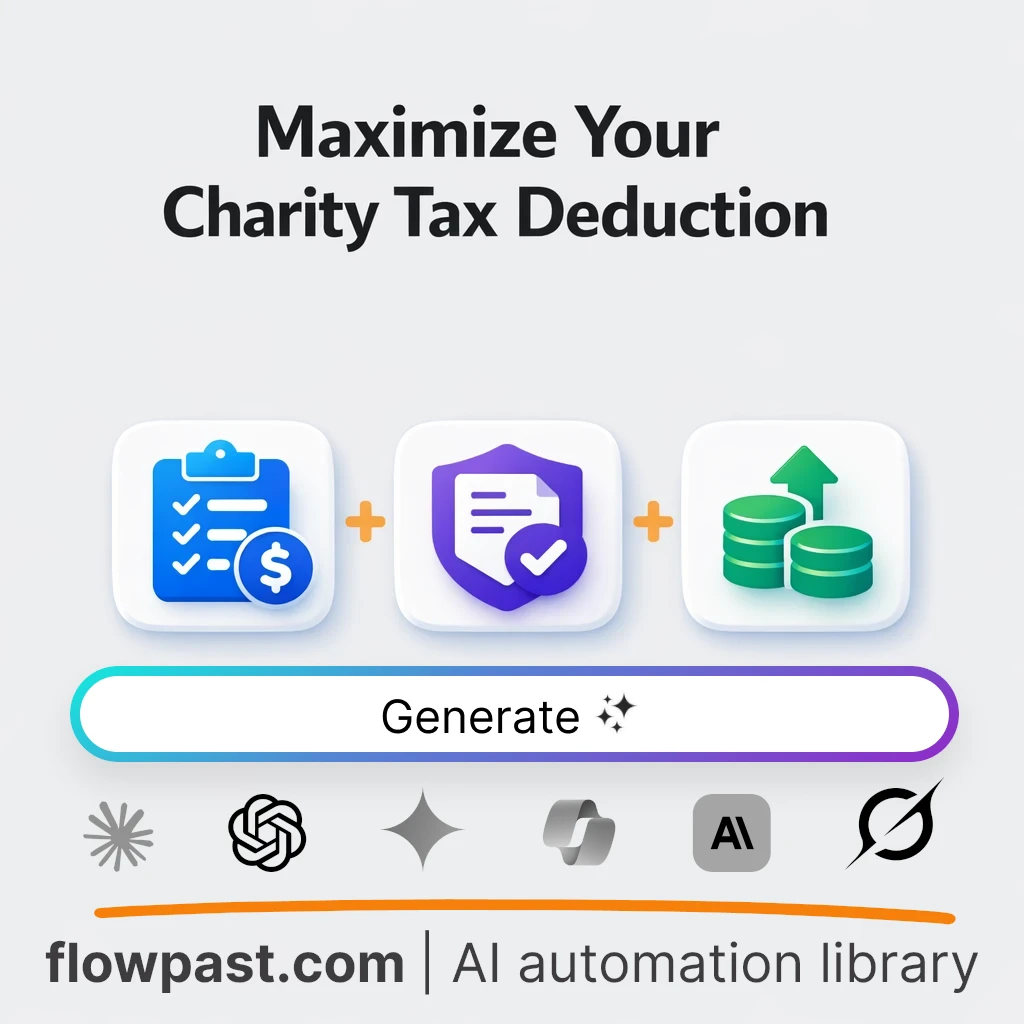 Maximize Charitable Tax Deductions AI Prompt - AI prompt template