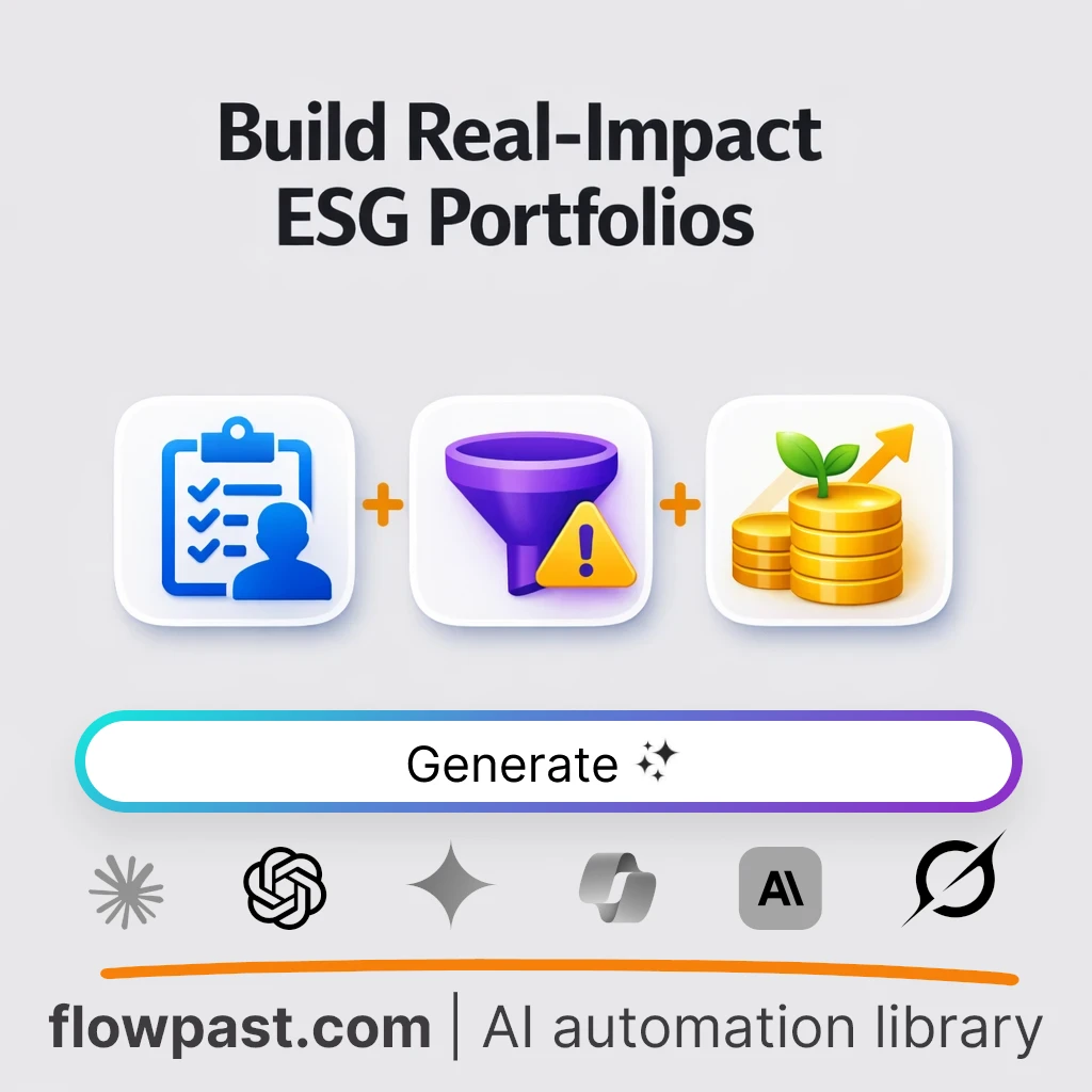 Build an Impact-First ESG Portfolio AI Prompt - AI prompt template