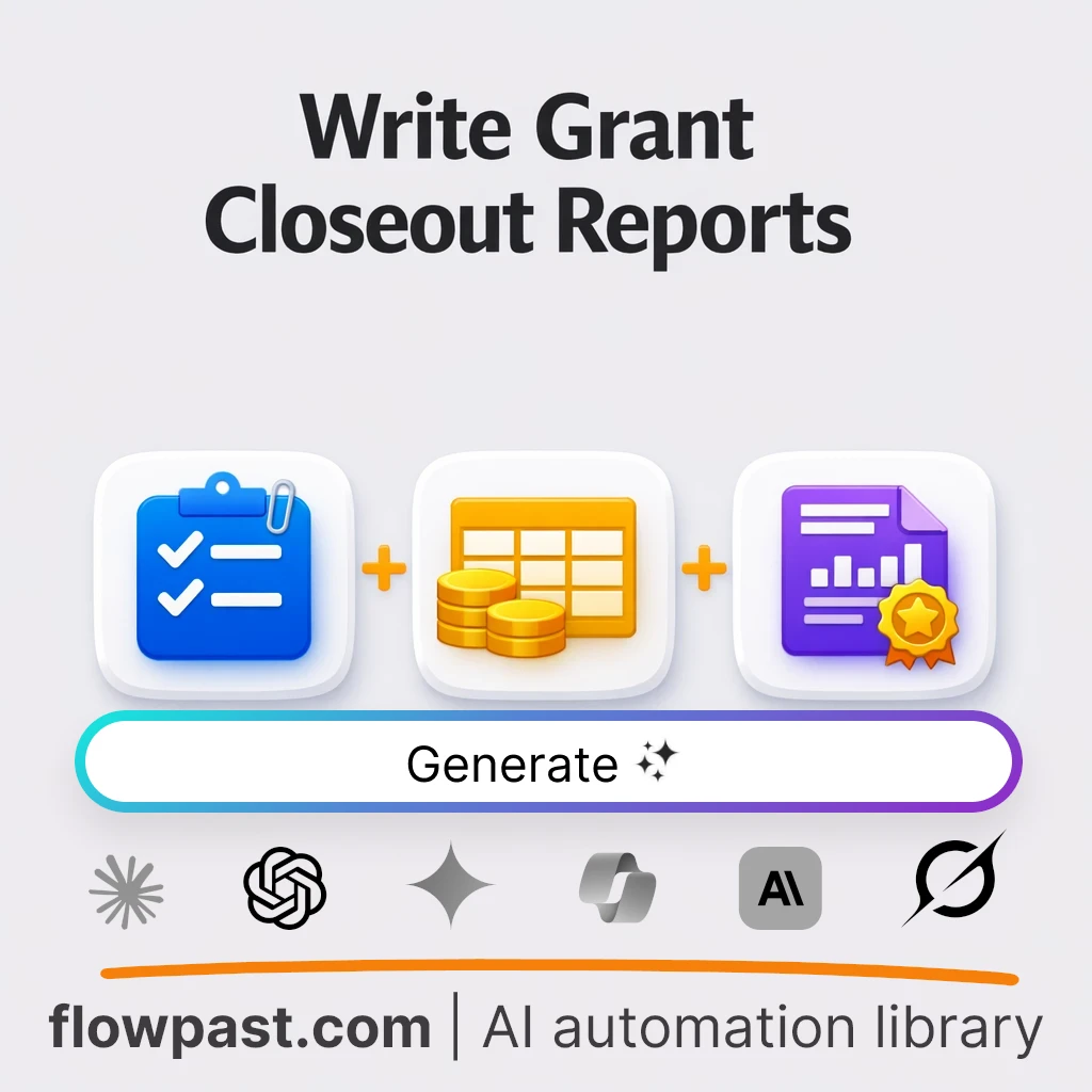 Grant Closeout Report AI Prompt - AI prompt template