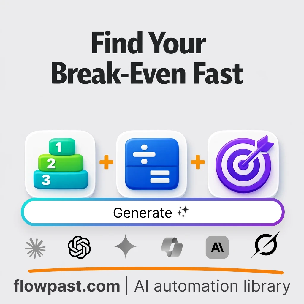 Break-Even Unit Economics Calculator AI Prompt - AI prompt template