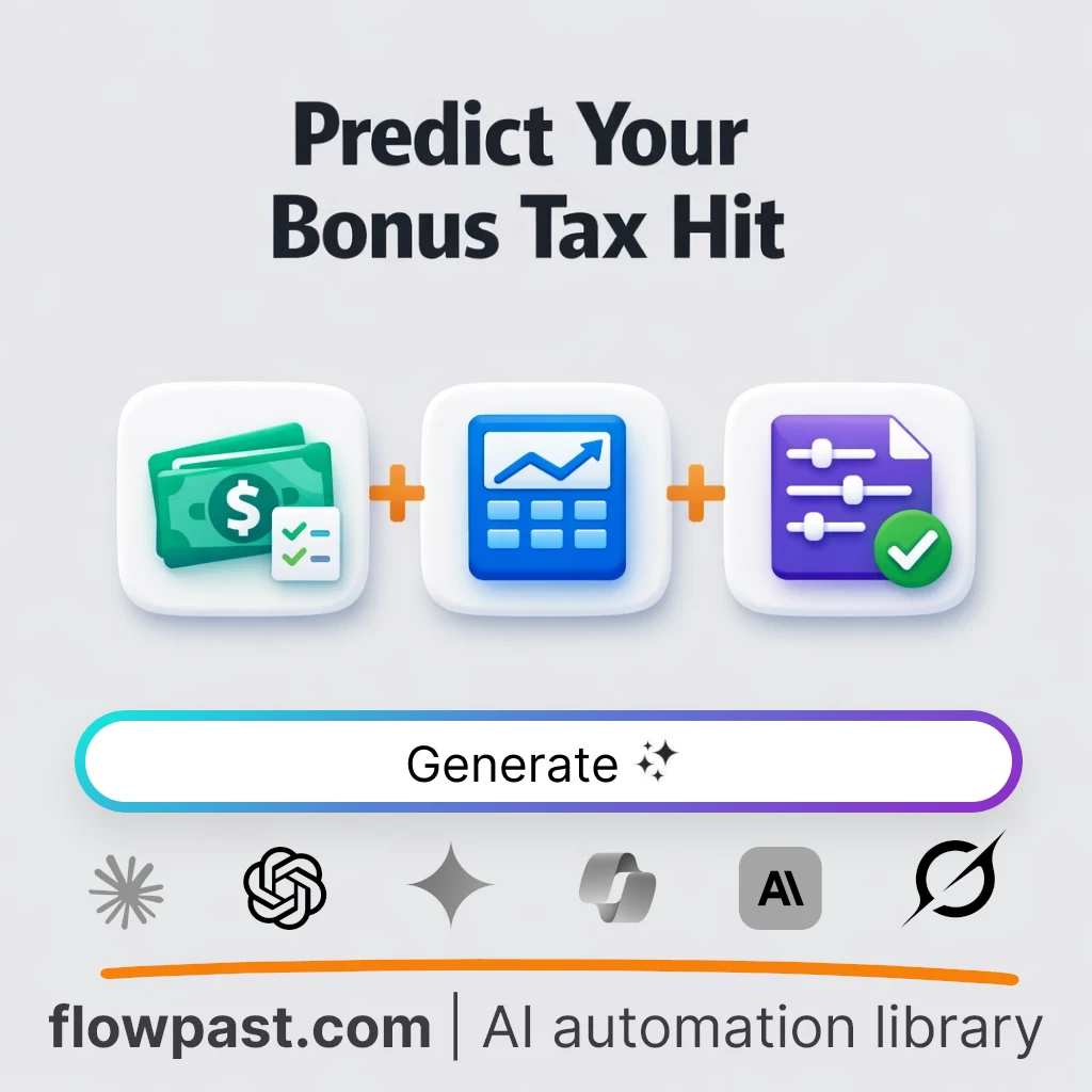 AI Prompt to Plan Bonus Withholding With W-4 Adjustments - AI prompt template