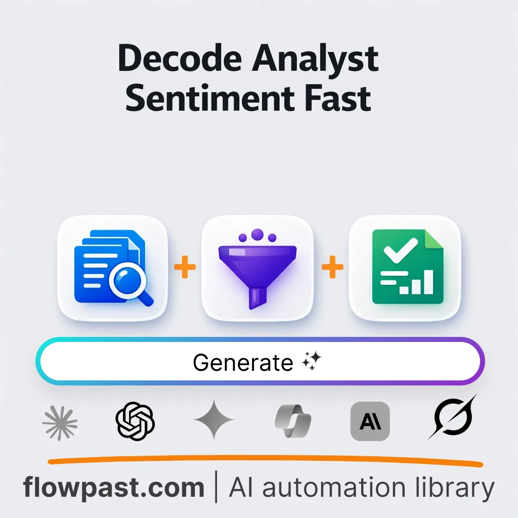 Analyst Sentiment Brief AI Prompt - AI prompt template