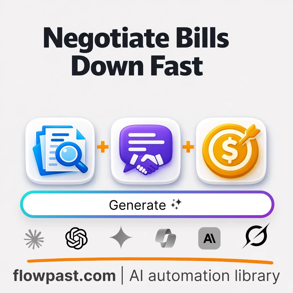 Write Bill Negotiation Scripts AI Prompt - AI prompt template