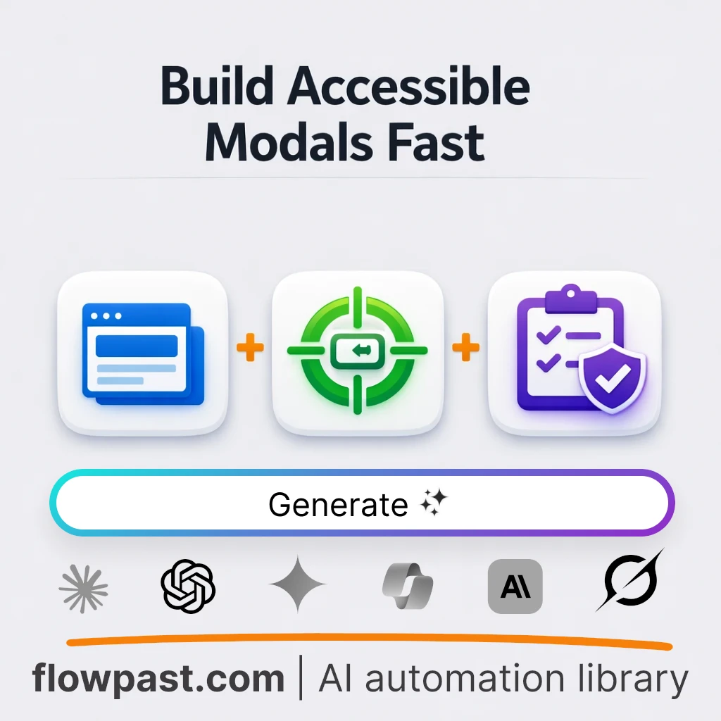 Build an Accessible Modal Dialog AI Prompt - AI prompt template