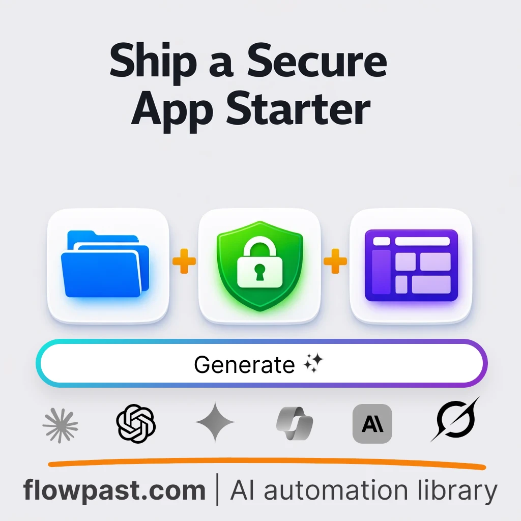 Build a Next.js Supabase Starter Scaffold AI Prompt - AI prompt template