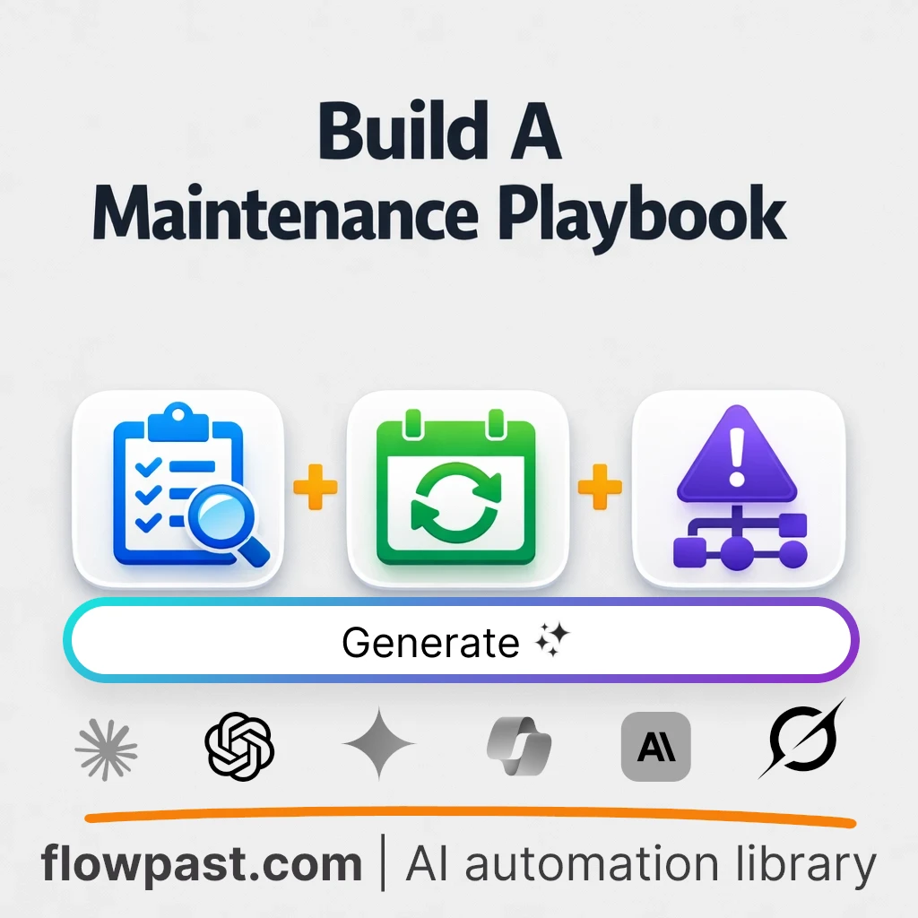 Build a Preventive Maintenance Playbook AI Prompt - AI prompt template