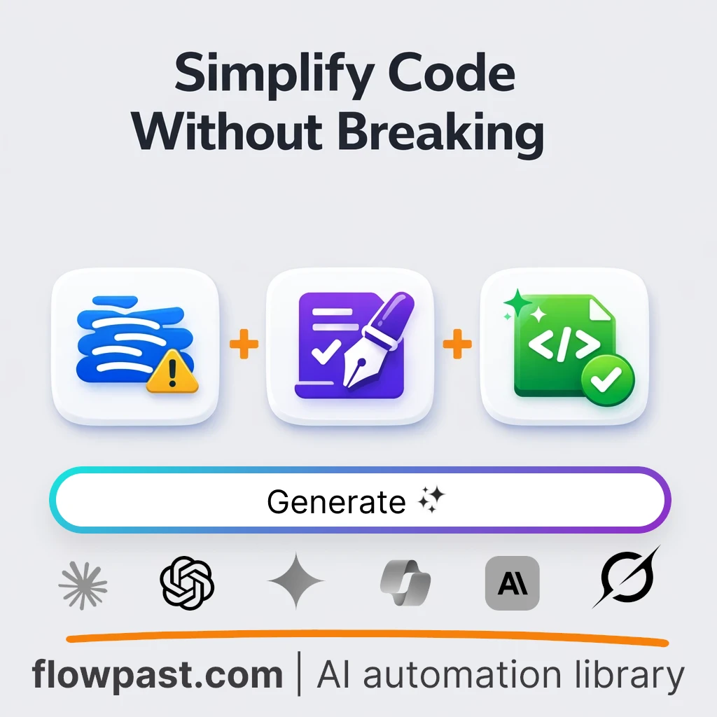 Refactor Legacy Code Into Clearer Logic AI Prompt - AI prompt template