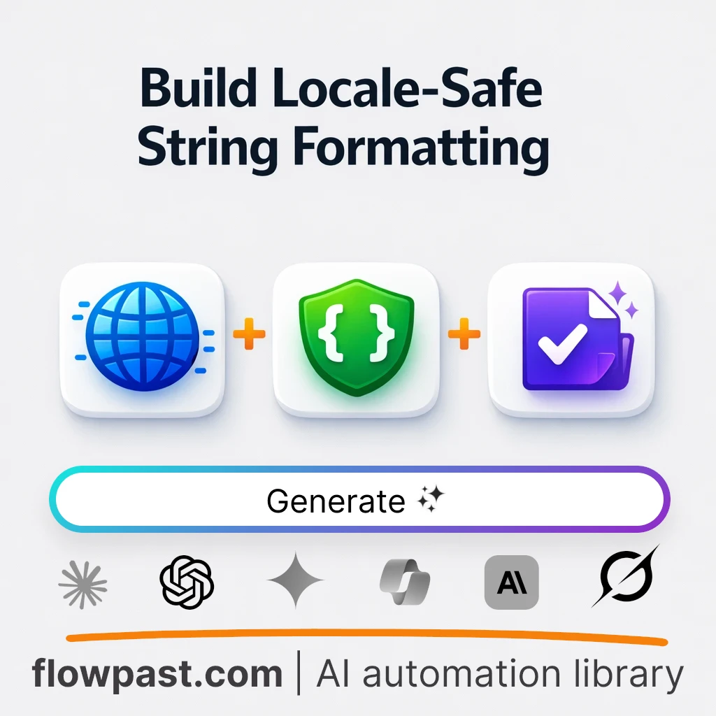 Build Locale-Safe String Formatting Code AI Prompt - AI prompt template