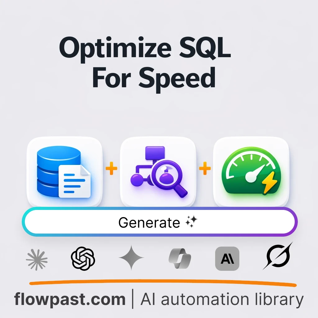 Optimize Slow SQL Queries AI Prompt - AI prompt template
