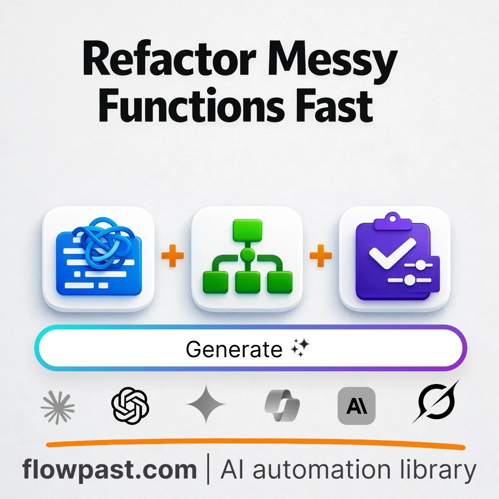 Refactor Overloaded Functions with this AI Prompt - AI prompt template