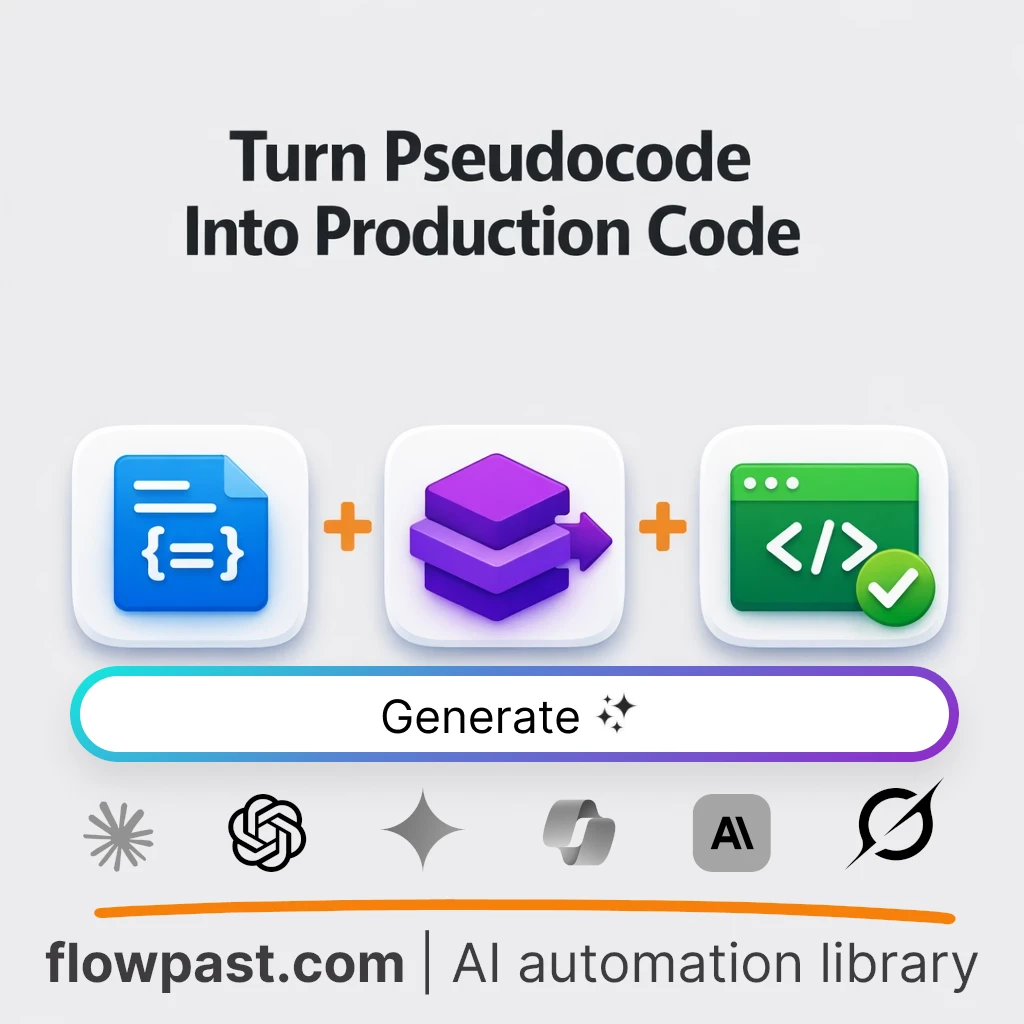 Pseudocode to Production Code AI Prompt - AI prompt template