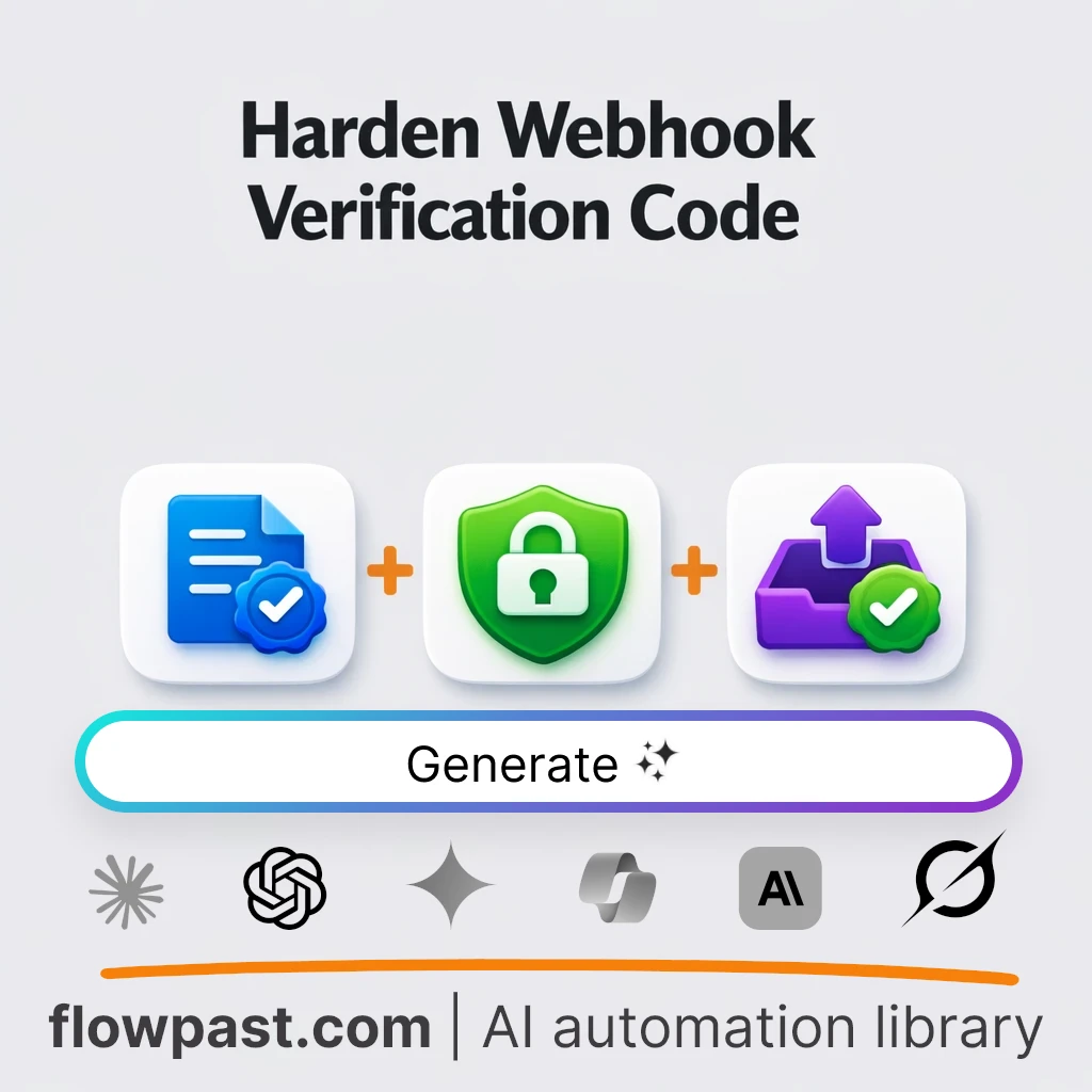 Build Webhook Signature Verification AI Prompt - AI prompt template