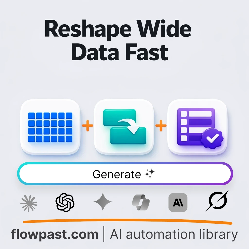 Unpivot Wide Tables into Tidy Data AI Prompt - AI prompt template