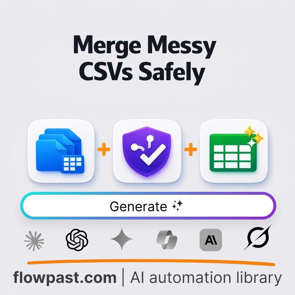 Consolidate Messy CSV Files Safely AI Prompt - AI prompt template