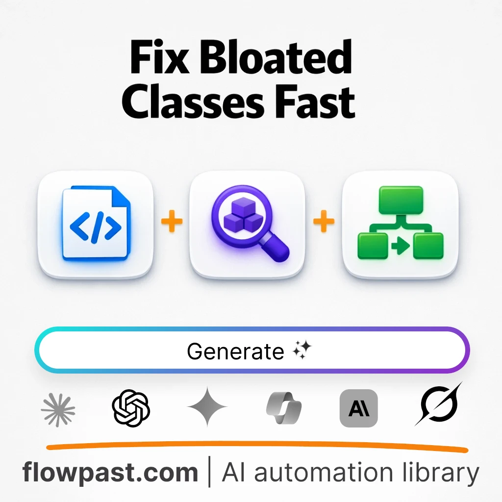 Refactor Plan for Bloated Classes AI Prompt - AI prompt template