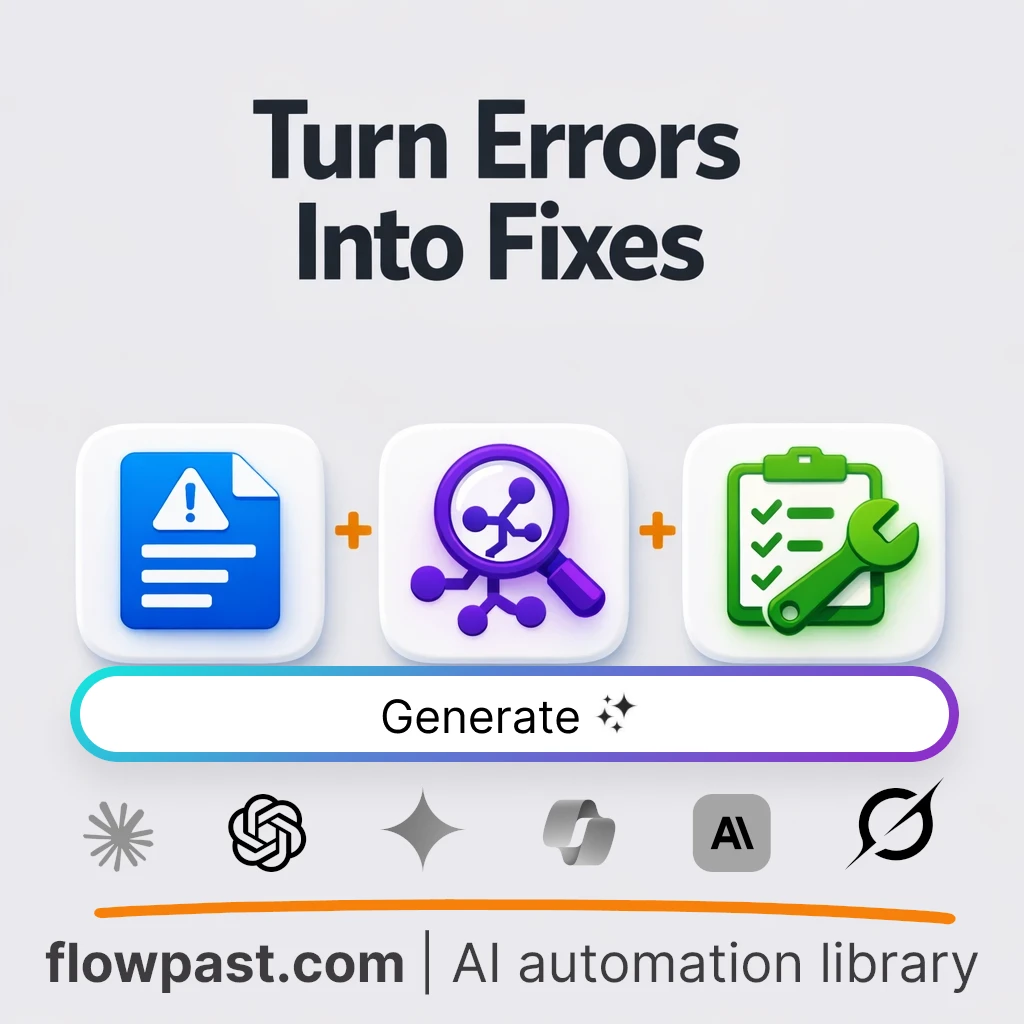 Translate Errors Into Fix Plans AI Prompt - AI prompt template