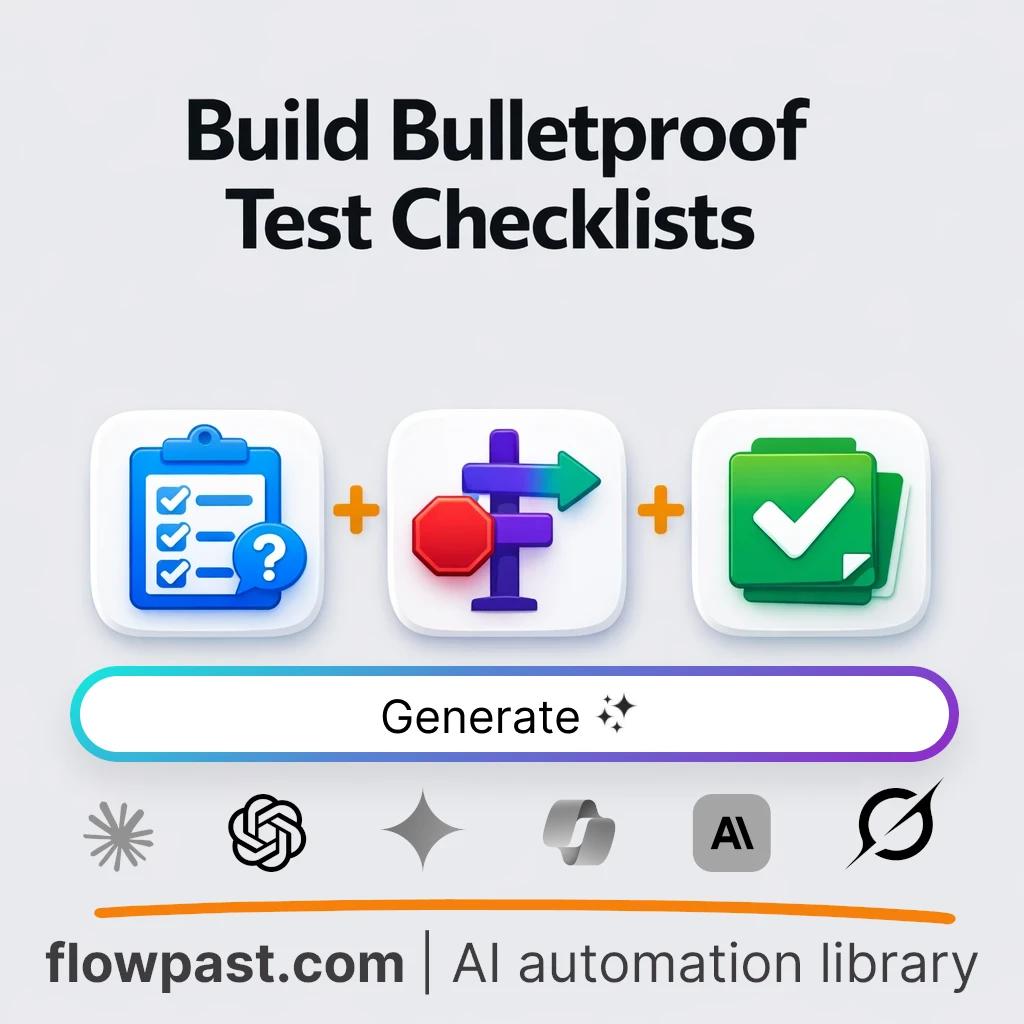 Build Test Execution Checklists with this AI Prompt - AI prompt template