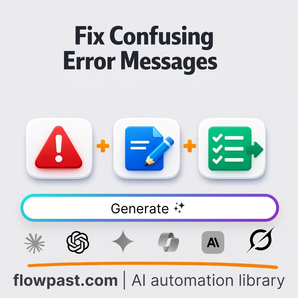 Rewrite UX Error Messages Into Help-First Copy AI Prompt - AI prompt template