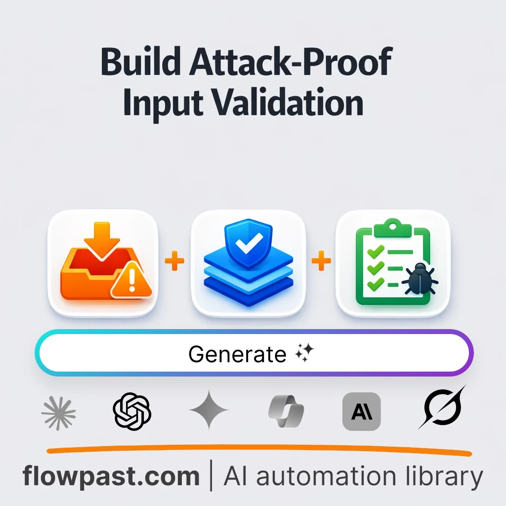 Build an Input Validation Playbook AI Prompt - AI prompt template