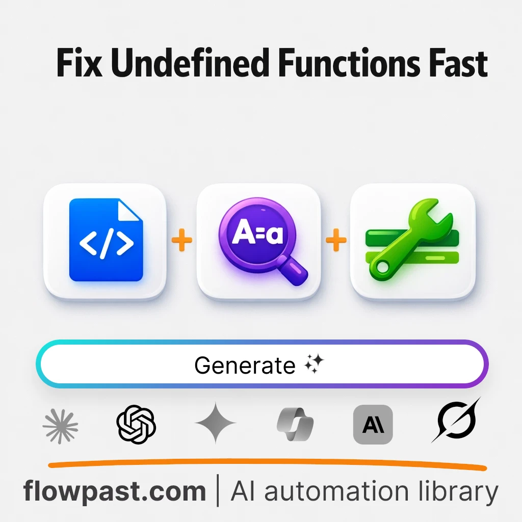 Fix Undefined Function Errors AI Prompt - AI prompt template