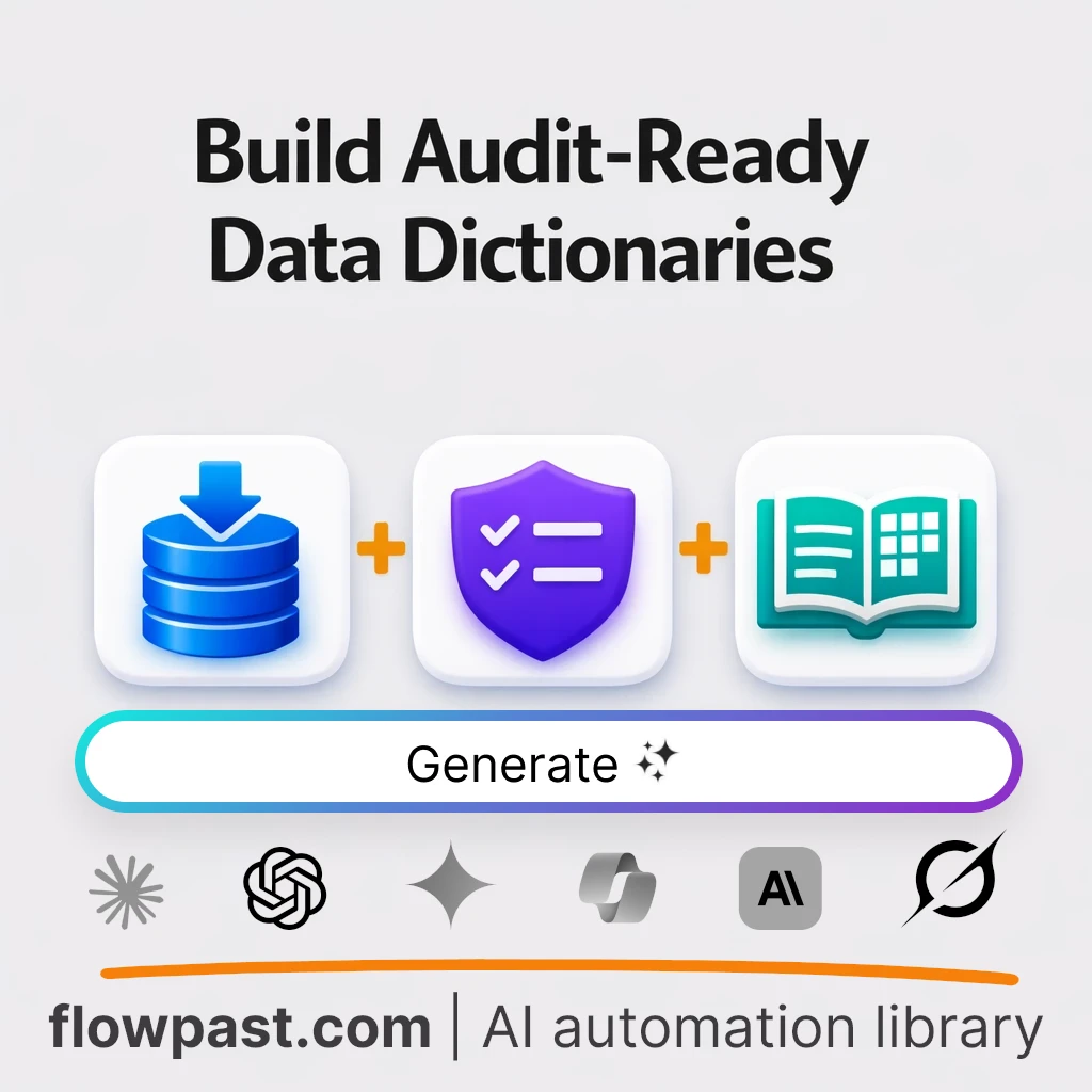 Build an ISO 11179 Data Dictionary AI Prompt - AI prompt template