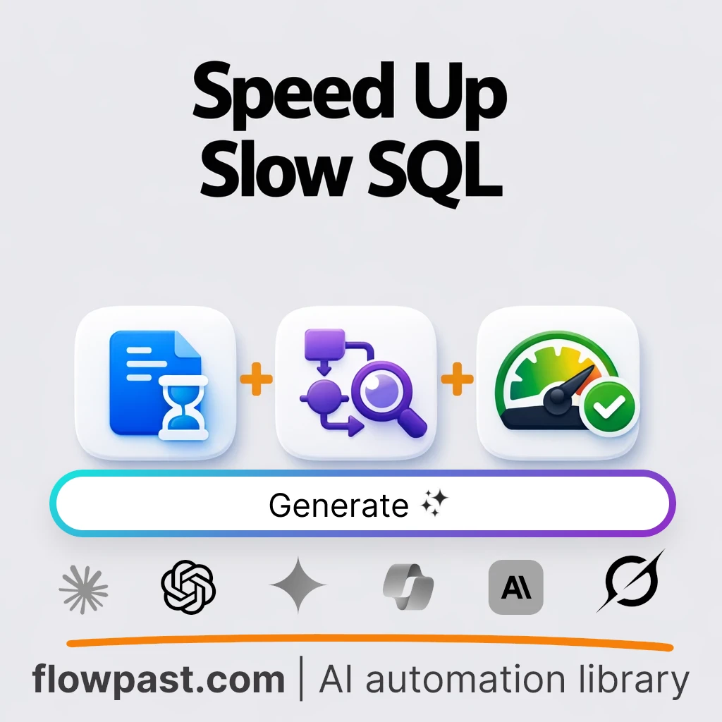 Rewrite Slow SQL Queries for Speed AI Prompt - AI prompt template
