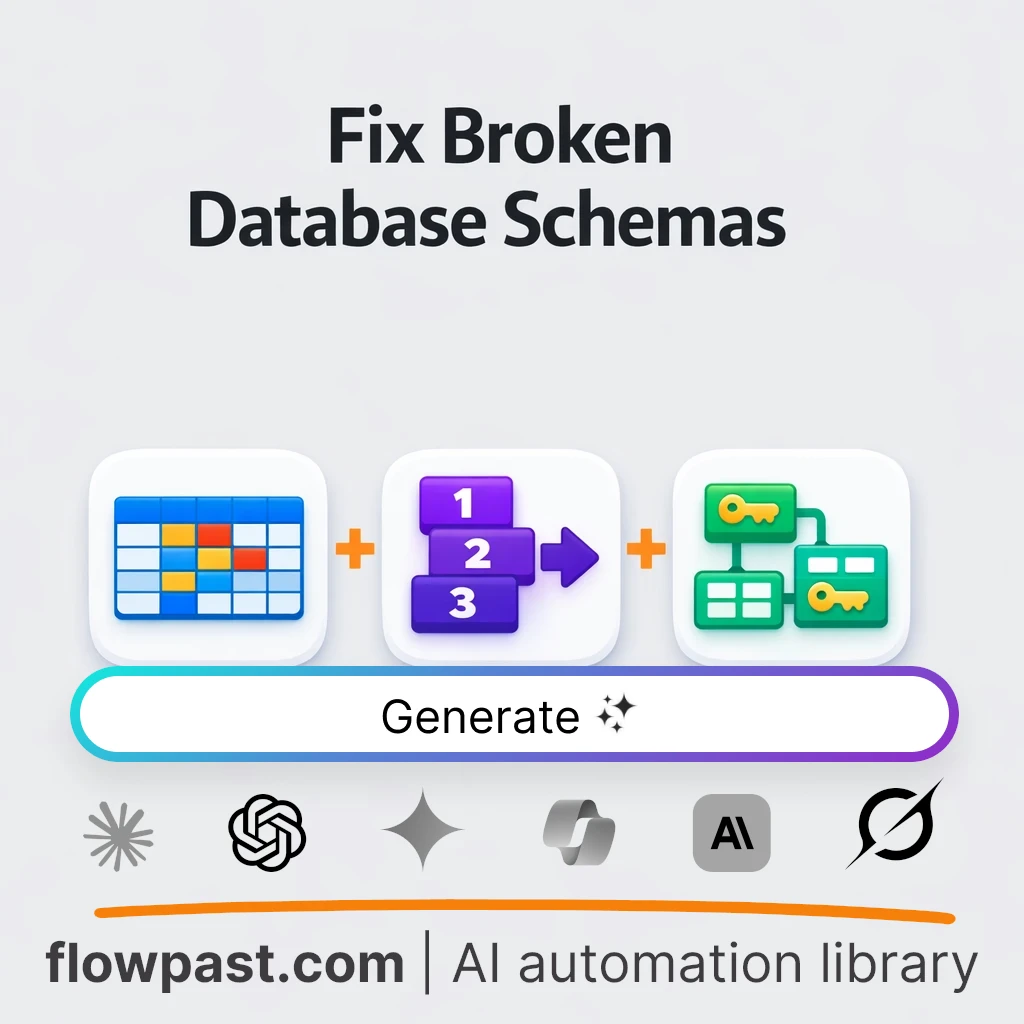 Normalize Relational Databases to 3NF AI Prompt - AI prompt template