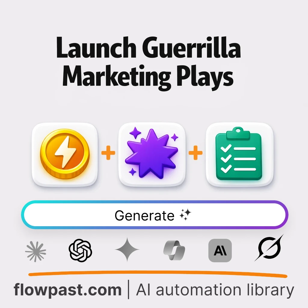 Create Shoestring Marketing Plays AI Prompt - AI prompt template