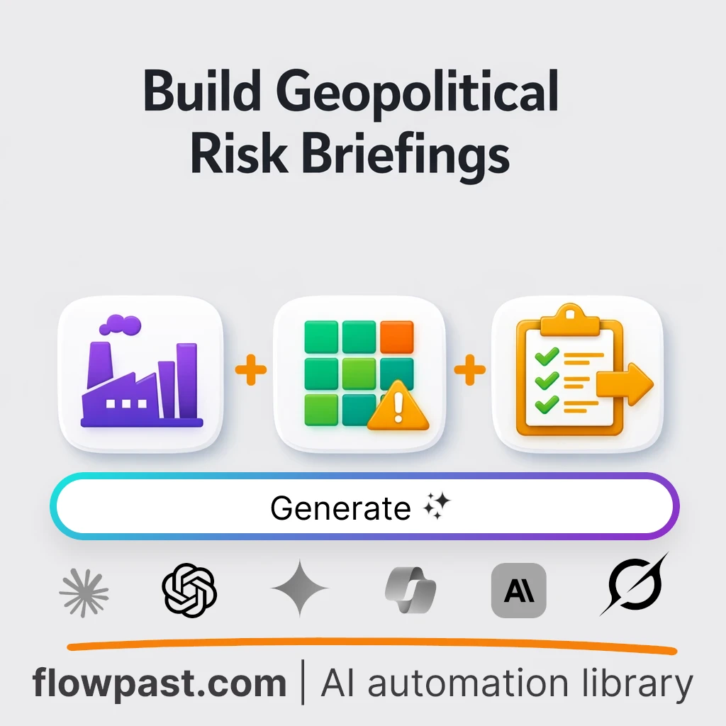 Create a Geopolitical Risk Briefing with this AI Prompt - AI prompt template