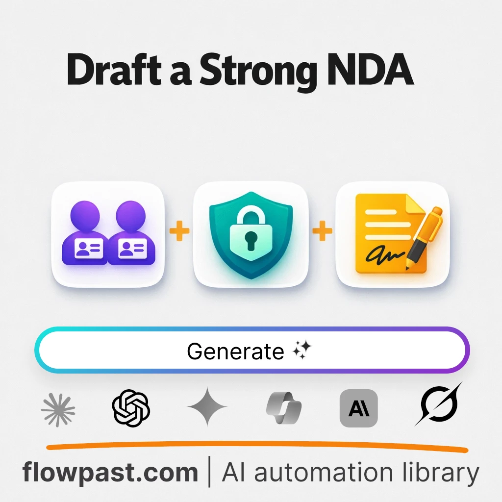 Draft a Fill-In NDA Template with this AI Prompt - AI prompt template