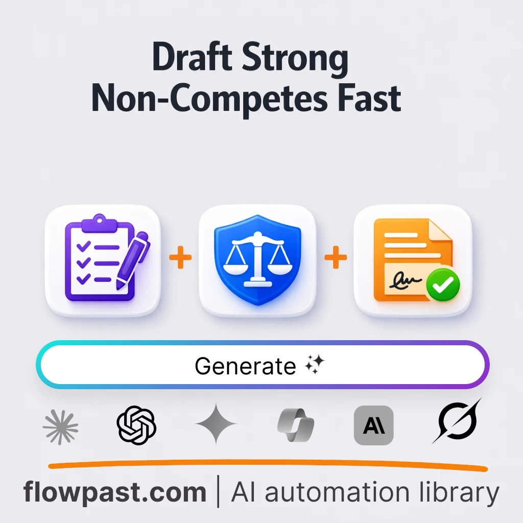 Draft a Non-Compete Agreement Template AI Prompt - AI prompt template
