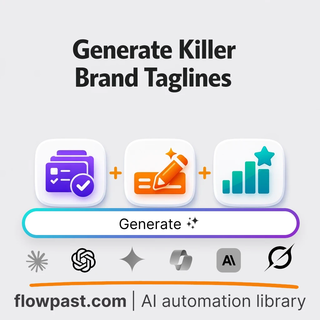 Write Brand Taglines and Score Them AI Prompt - AI prompt template