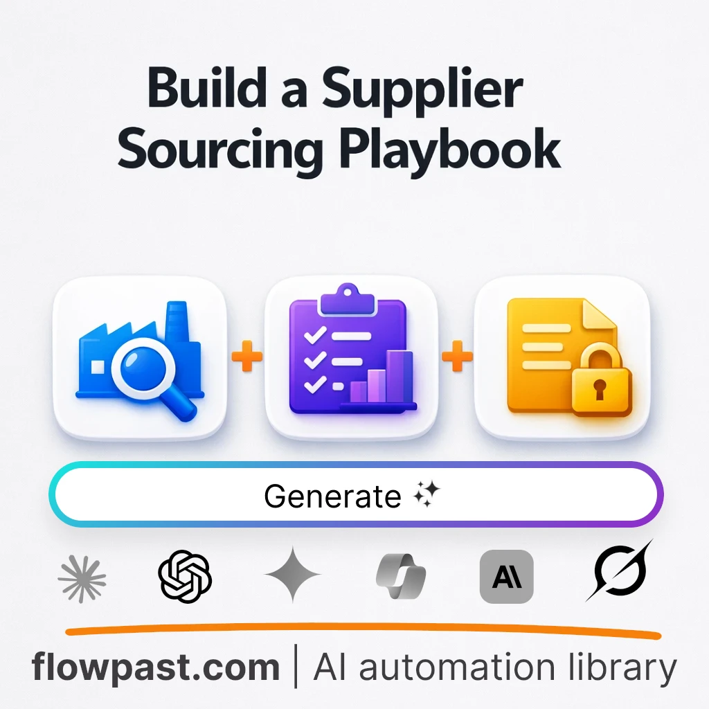 Build a Supplier Sourcing Playbook with this AI Prompt - AI prompt template