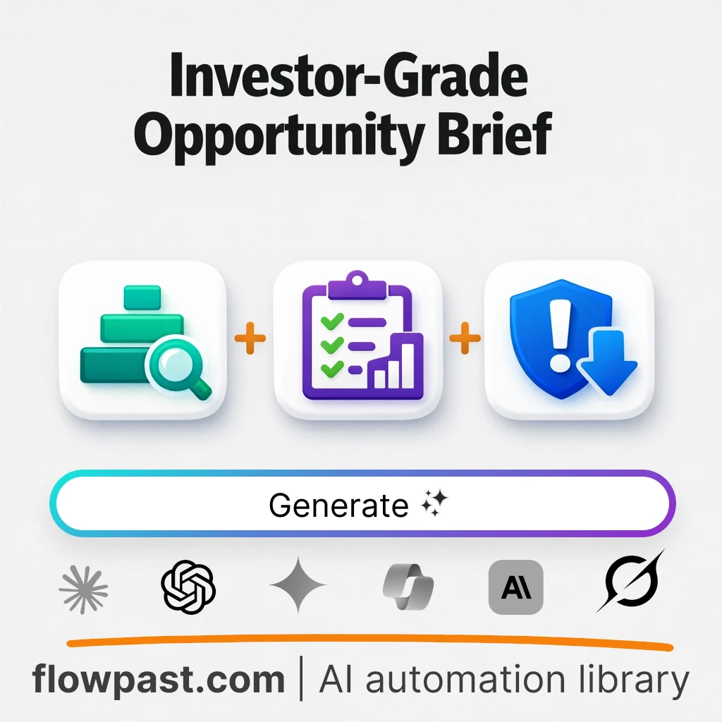 Create an Investor-Ready Opportunities Report AI Prompt - AI prompt template