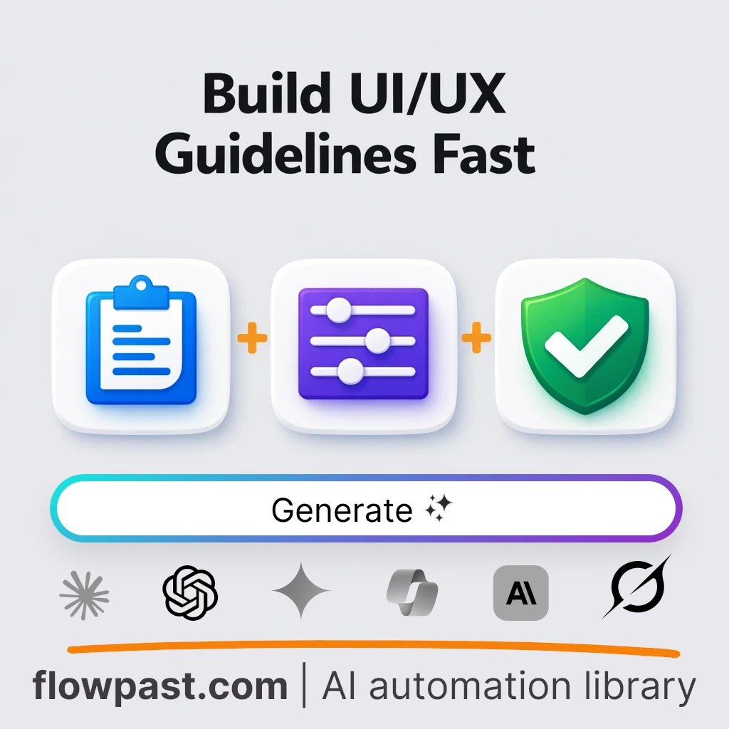 Create a UI UX Guideline Manual AI Prompt - AI prompt template