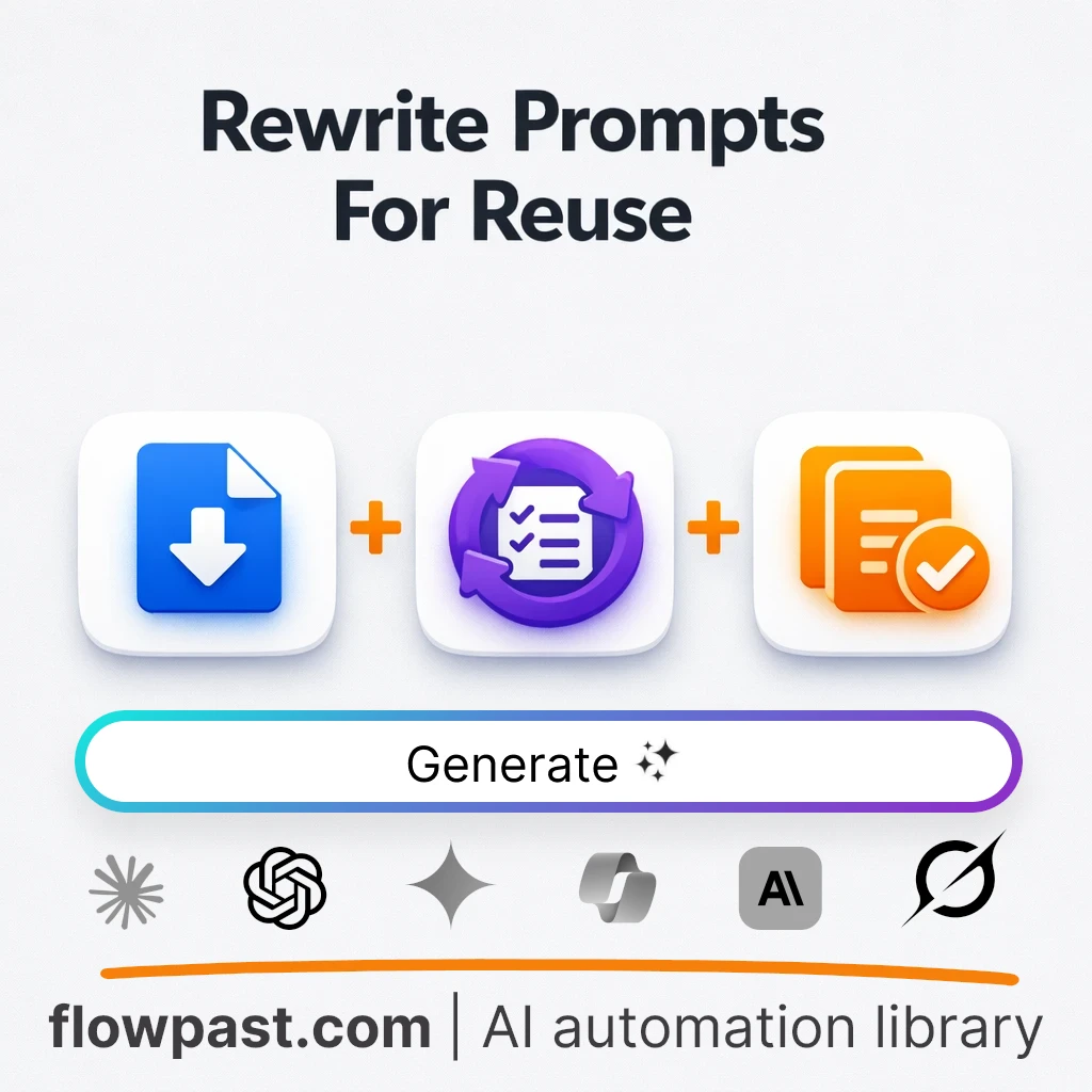 AI Prompt to Rebuild Any Prompt Into a Clean Workflow - AI prompt template