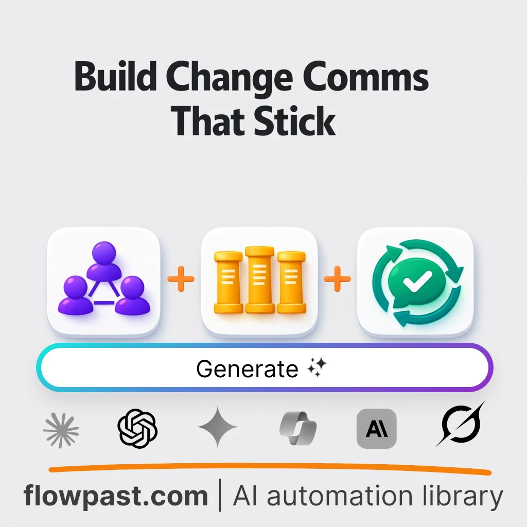 Create a Change Comms Plan with this AI Prompt - AI prompt template