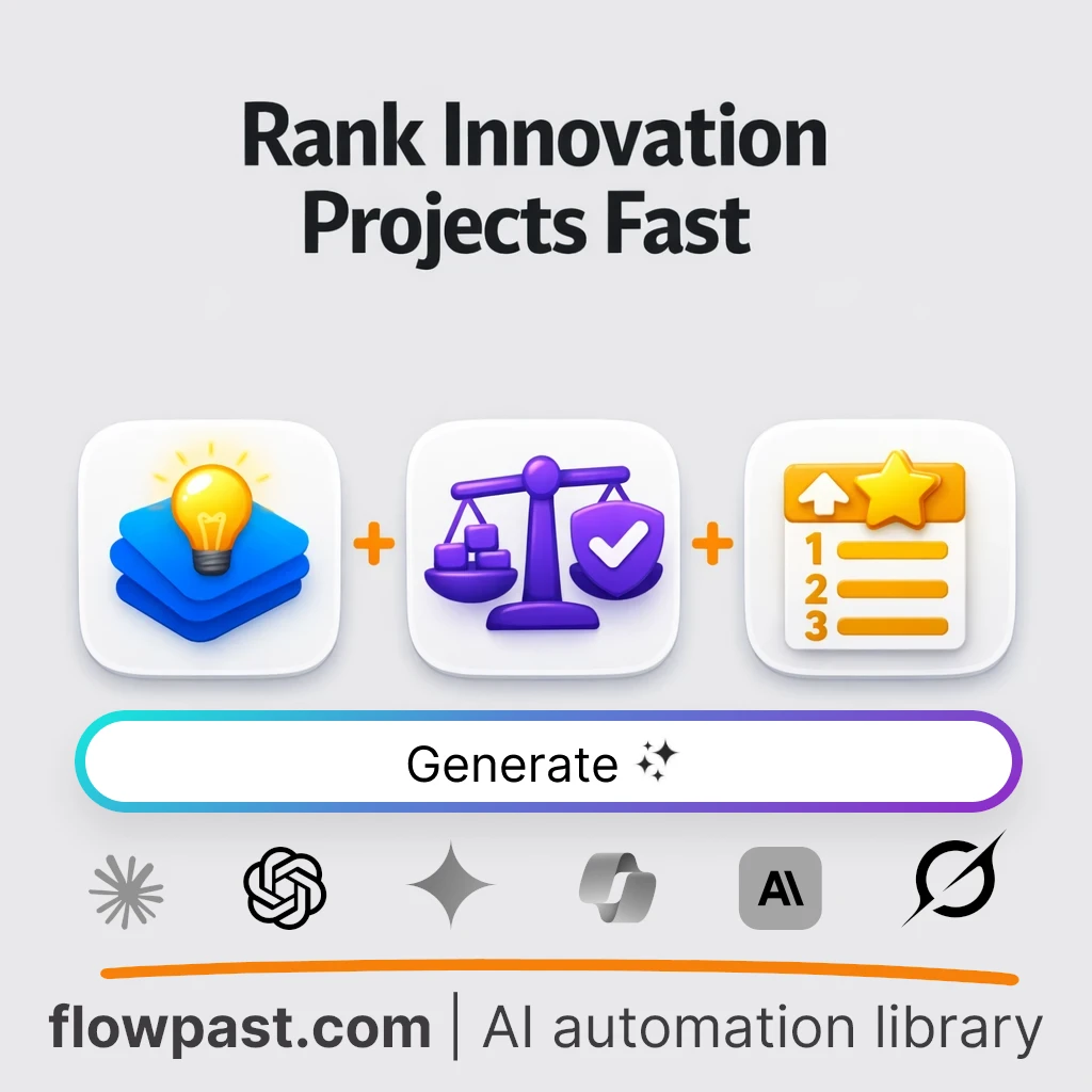 Prioritize Innovation Projects AI Prompt - AI prompt template