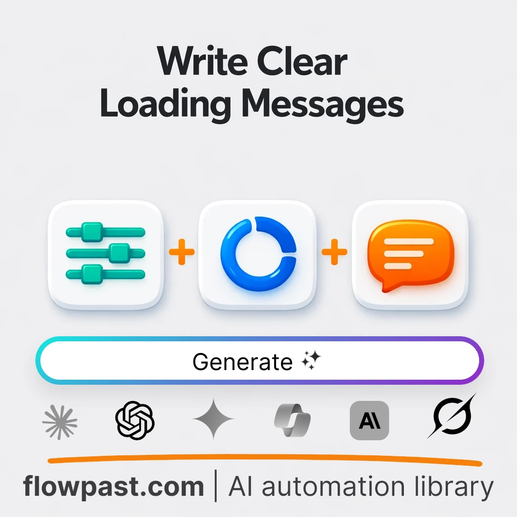 Write JavaScript Loading Status Microcopy AI Prompt - AI prompt template