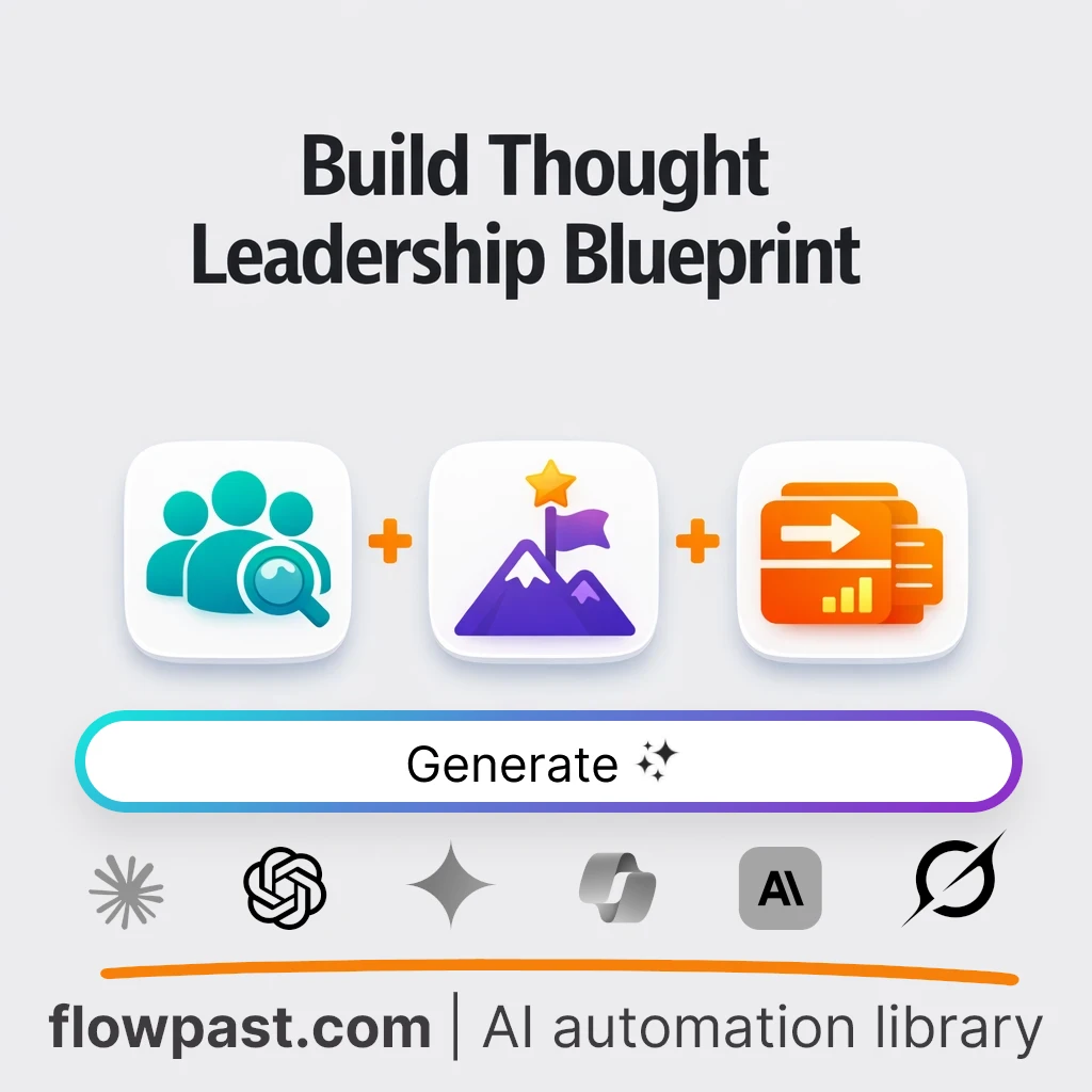 Build a Thought Leadership Roadmap with this AI Prompt - AI prompt template
