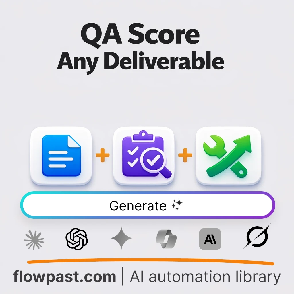 AI Prompt to Score Deliverables With QA Fix Plans - AI prompt template