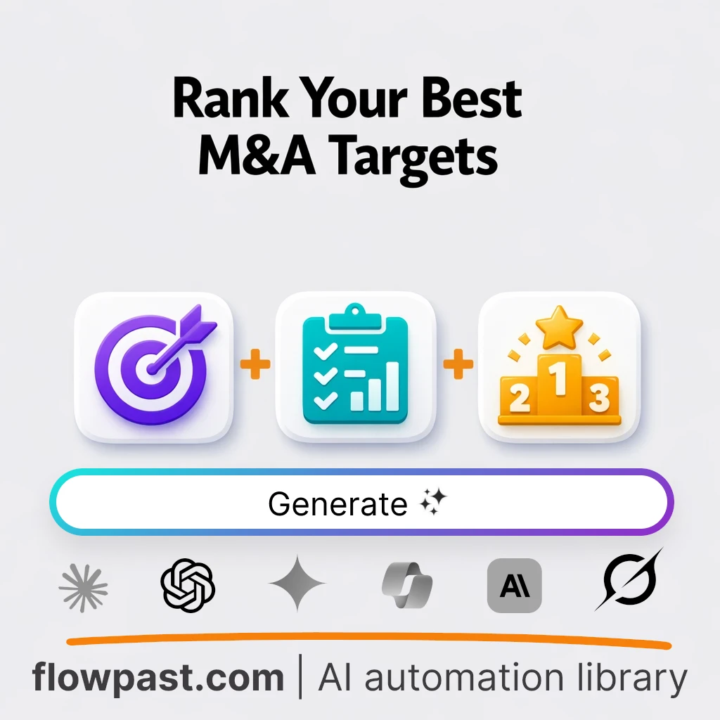 Rank Acquisition Targets and Synergies AI Prompt - AI prompt template