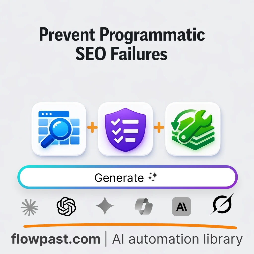 Build a Programmatic SEO Risk System AI Prompt - AI prompt template
